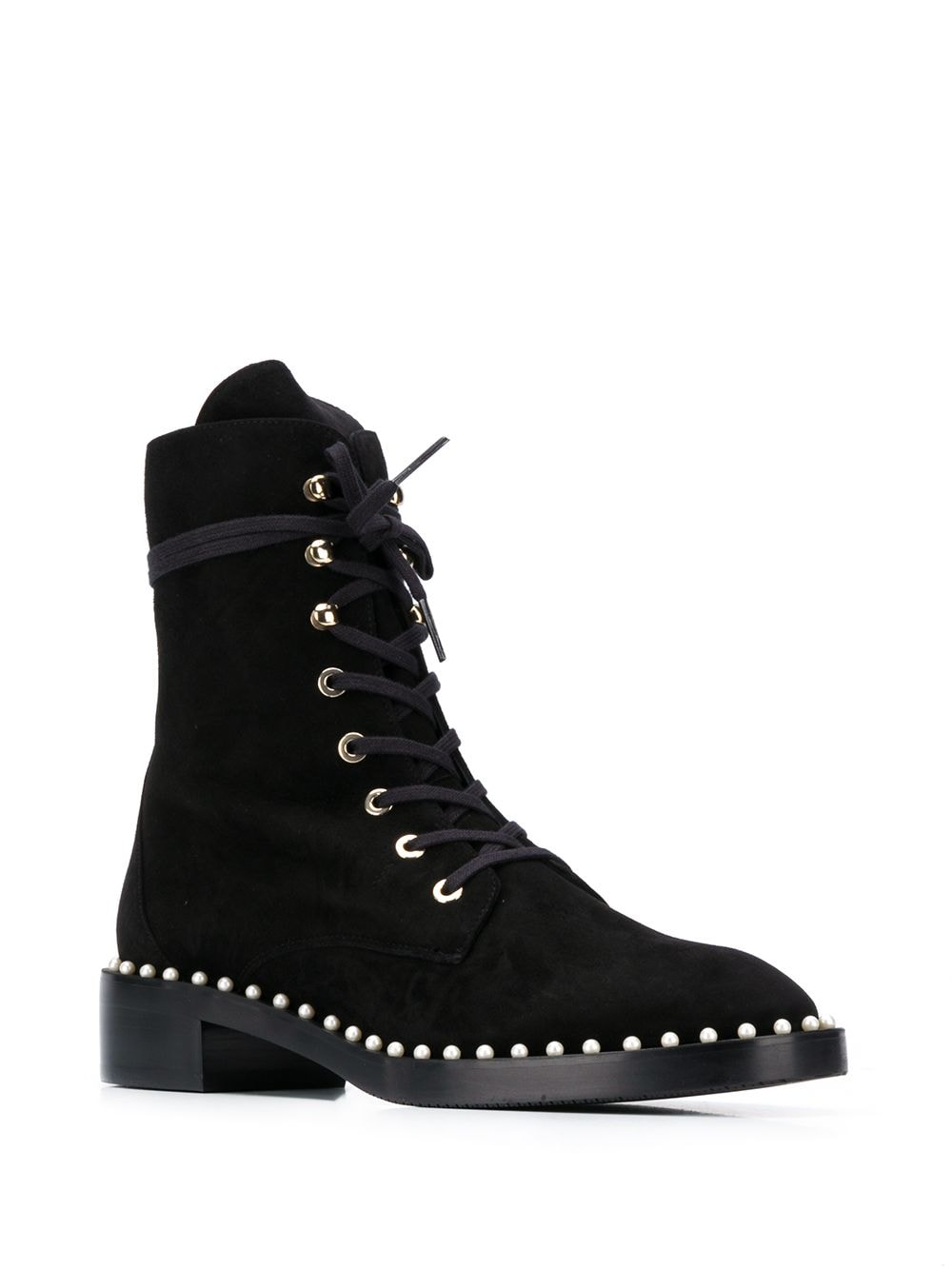 Stuart weitzman hotsell velvet combat boots