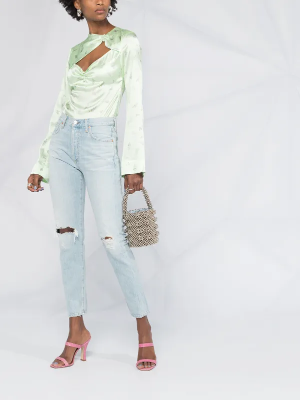 Citizens Of Humanity Liya Ripped Slim Leg Jeans Farfetch