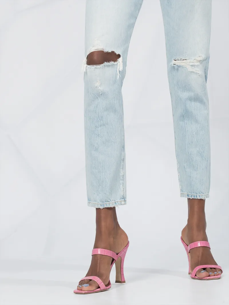 CITIZEN OF HUMANITY LIYA RIPPED SLIM-LEG JEANS