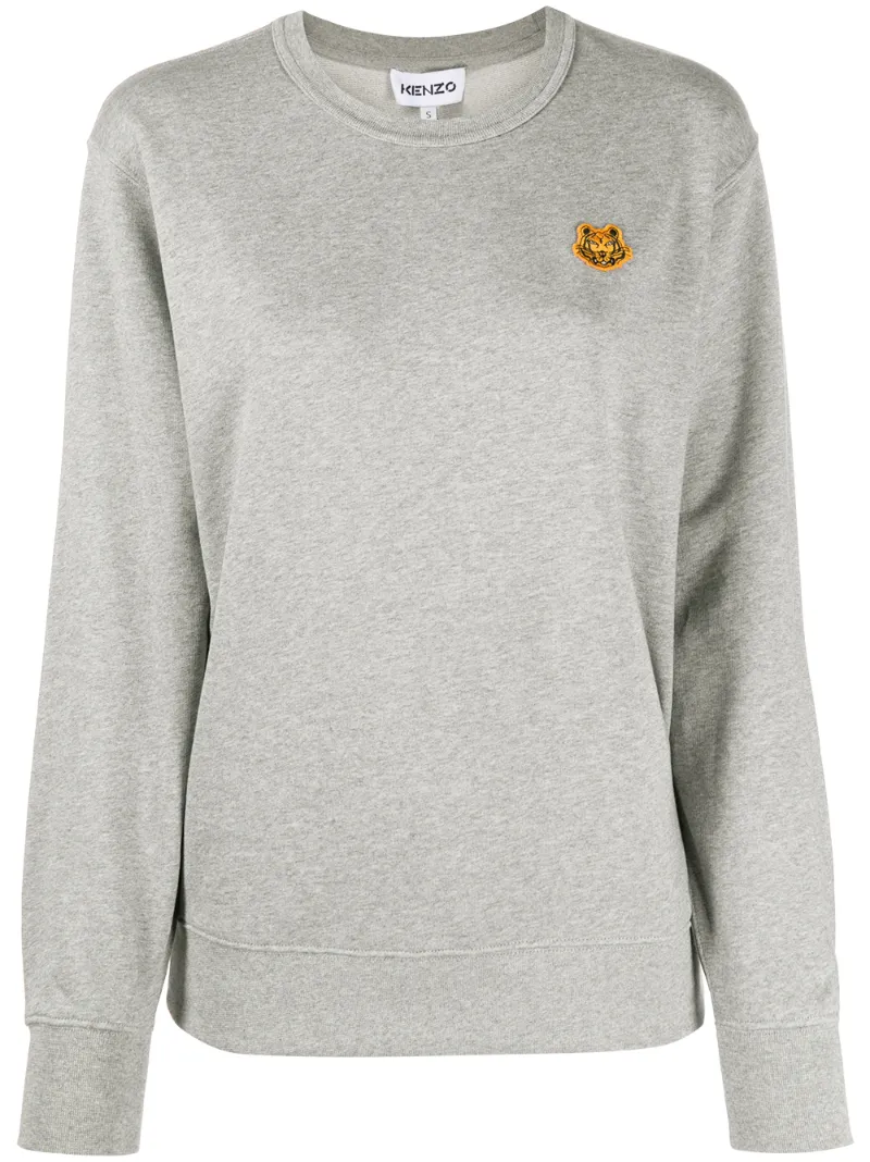 Click to view more detailed imagery on our partner's website Kenzo Women's Crest Sweatshirt Pearl Grey Colour: Pearl Grey, Siz