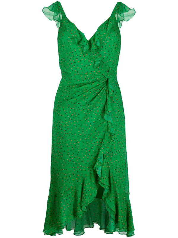 wrap style midi dress