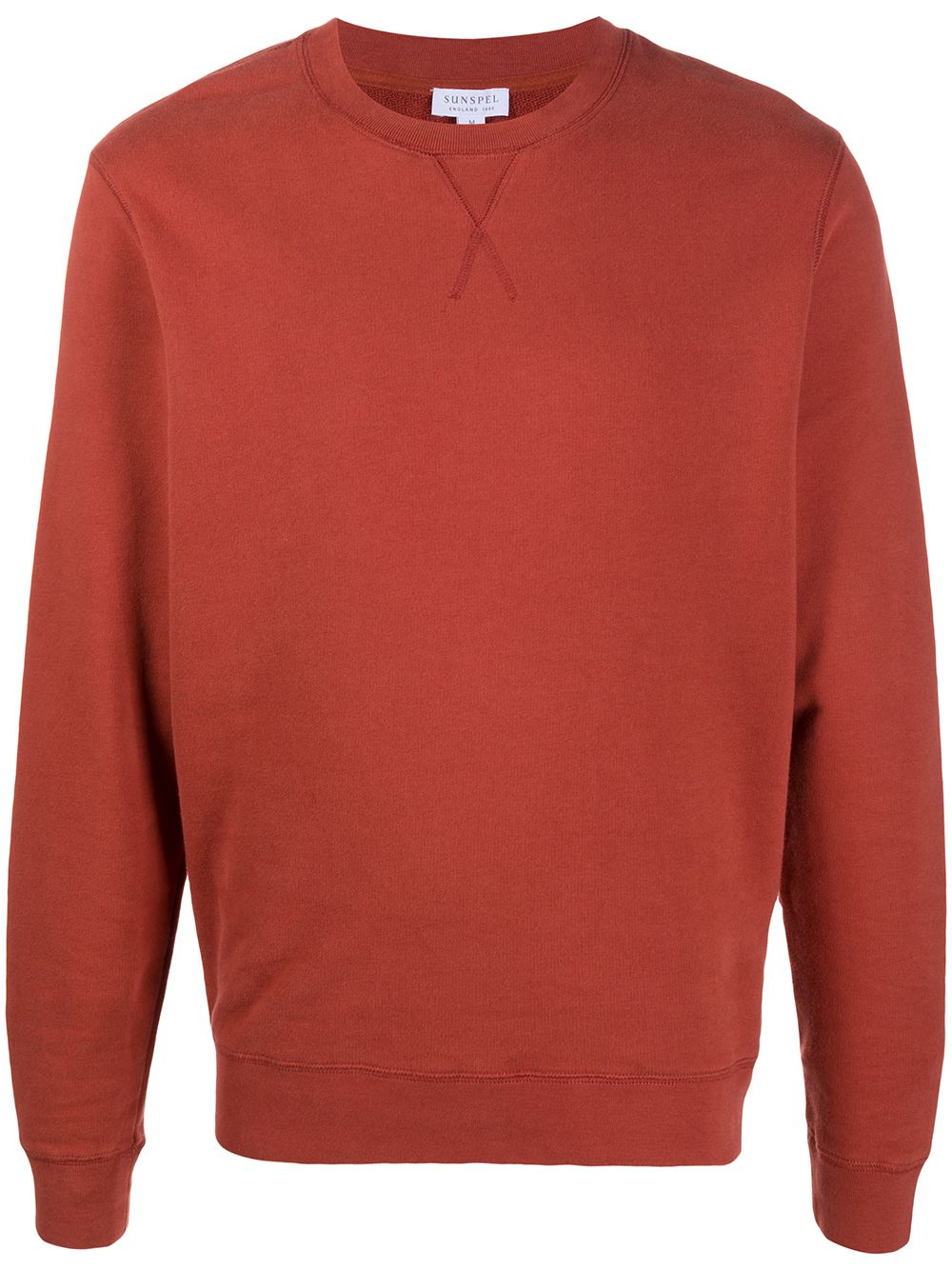 

Sunspel ribbed edge crew neck sweatshirt - Red