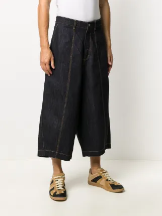 wide-leg cropped jeans展示图