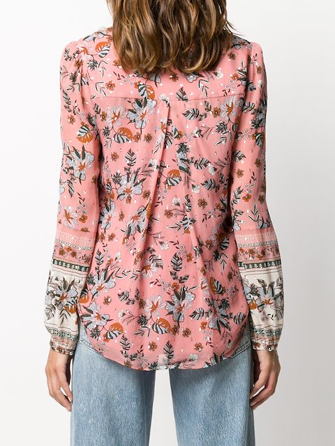 veronica beard floral blouse