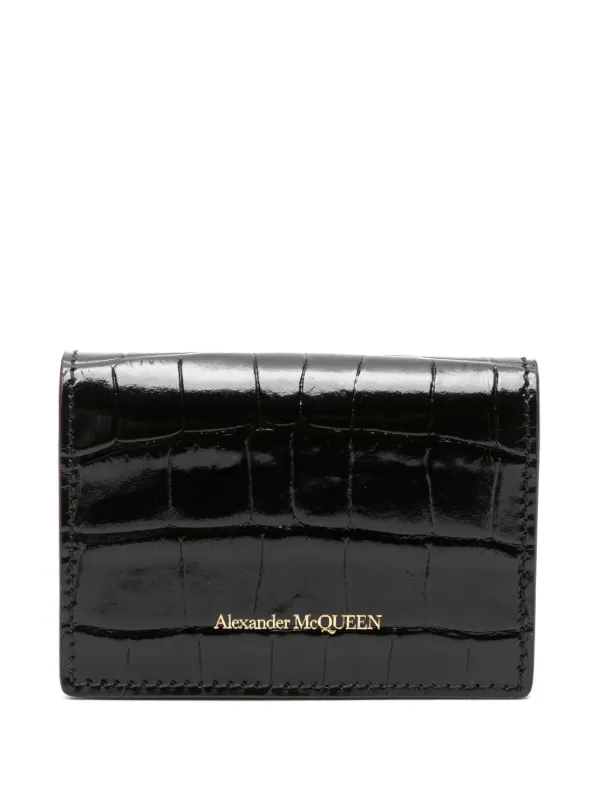 Alexander McQueen skull stud Wallet Black FARFETCH AO