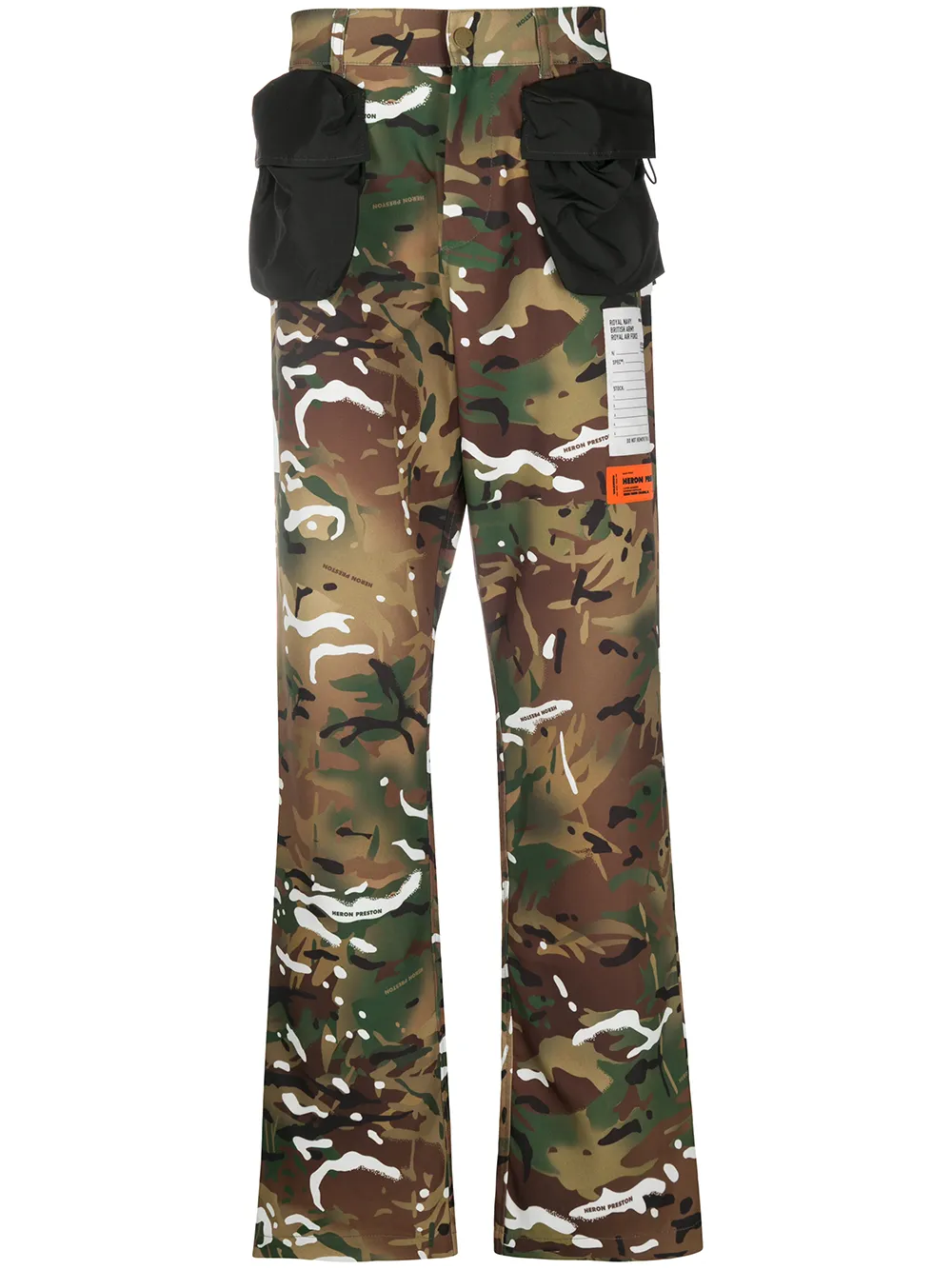 Shop green Heron Preston camouflage straight - straight leg velour