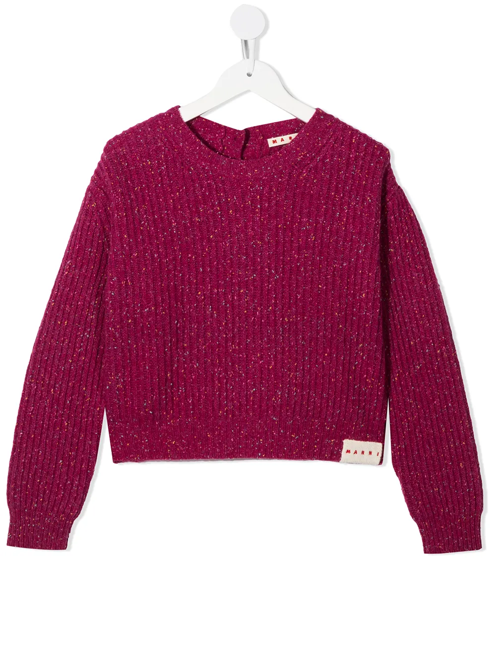 

Marni Kids ribbed long-sleeve jumper - Pink