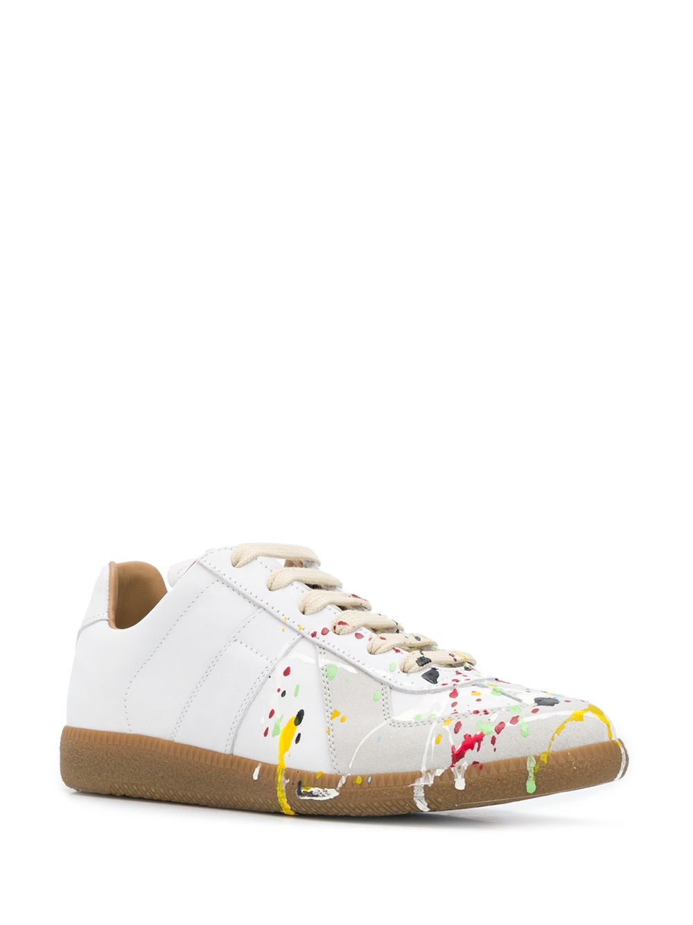 Replica Paint Splatter Sneaker - White / Multi 42