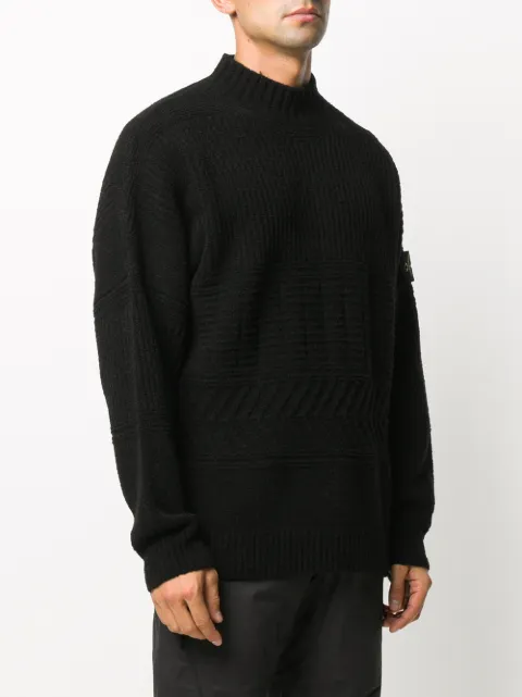 stone island mock neck jumper