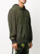 Stone Island textured style logo patch hoodie