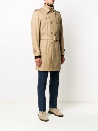 cotton double-breasted trench coat展示图