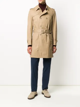 cotton double-breasted trench coat展示图