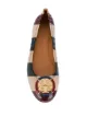 Tory Burch striped leather ballerina shoes