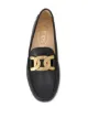 Tod's chain buckle leather loafers
