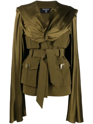 belted cape coat