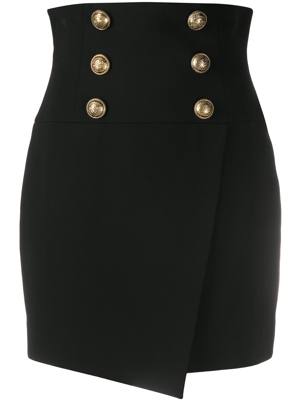 black short wrap skirt