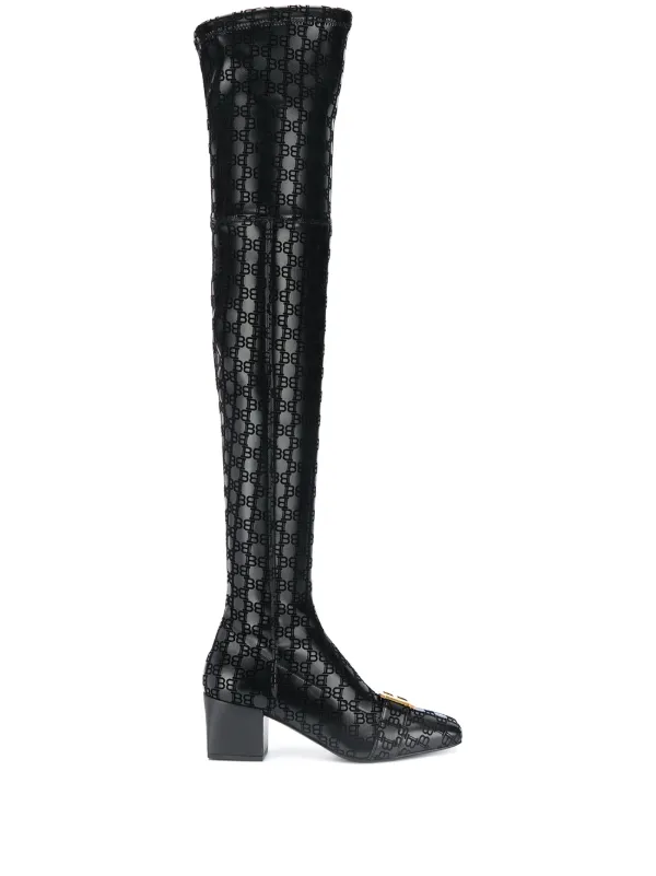 balmain thigh high boots