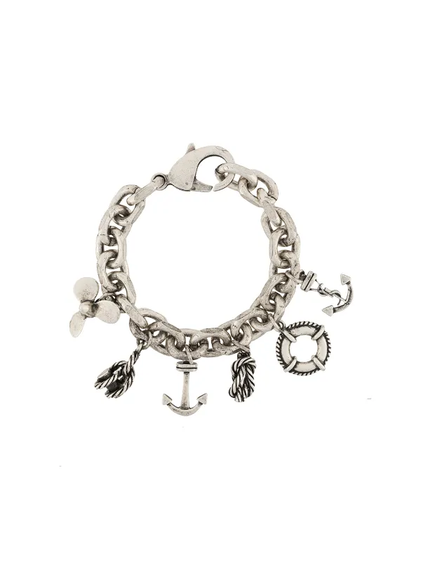 metal link charm bracelet
