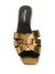 Saint Laurent Tribute metallic-finish sandals