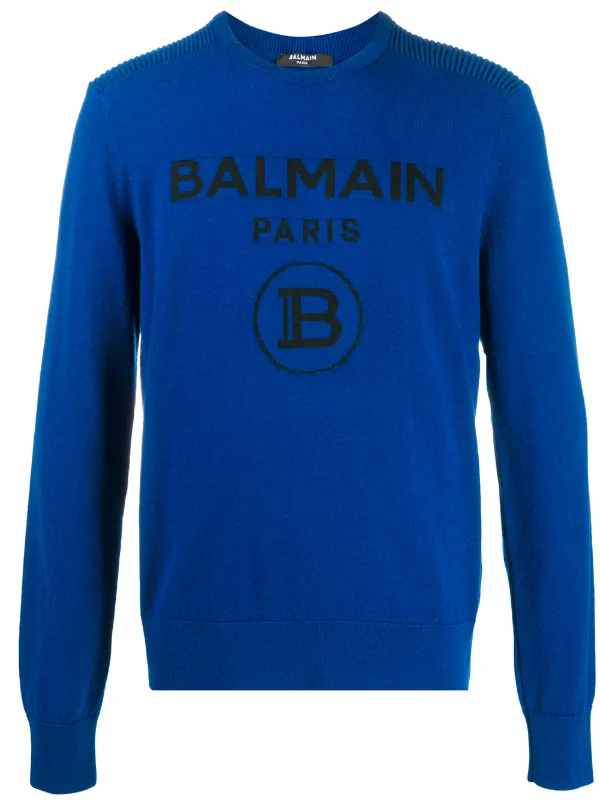 blue balmain jumper