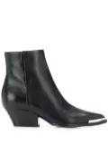 Sergio Rossi pointed contrast-cap boots - Black