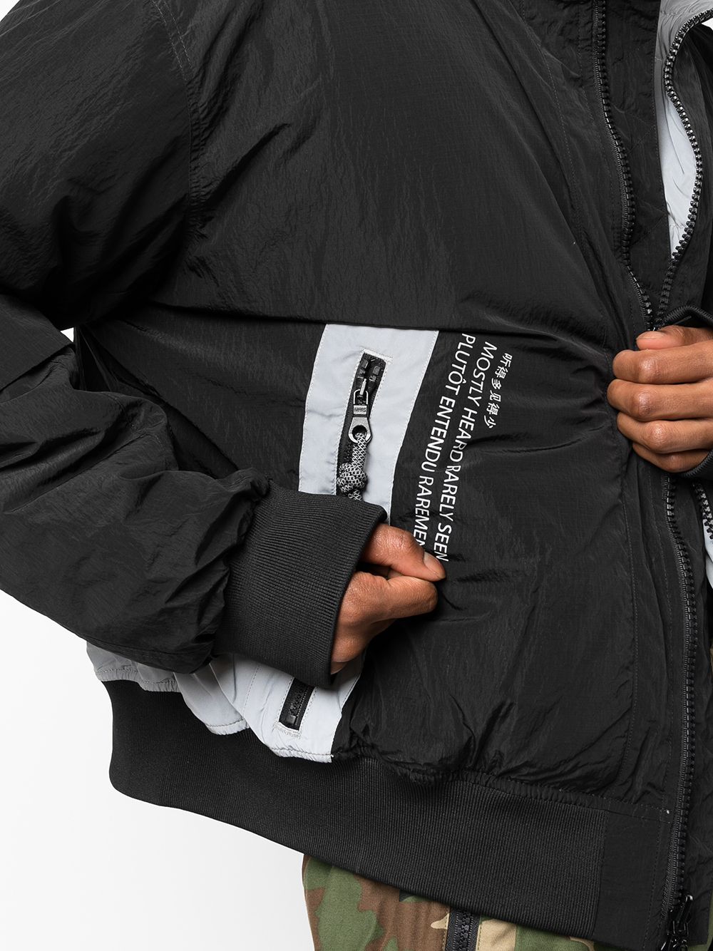 Shop Mostly Heard Rarely Seen Reversible Padded Jacket In Black