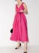Image 2 of Carolina Herrera gathered flared-design midi dress