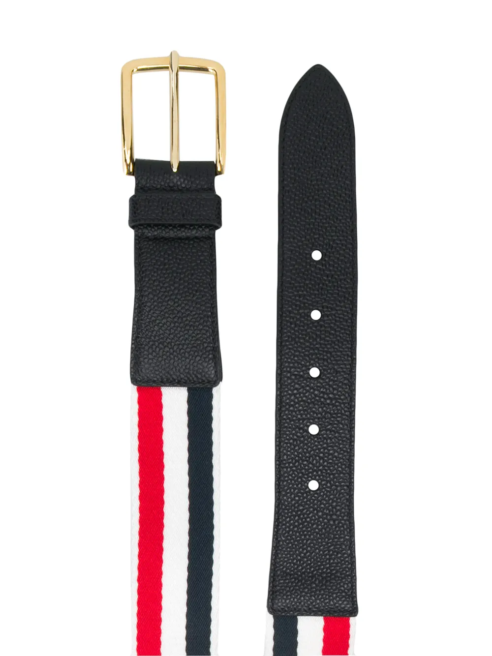 Thom Browne Leren riem - Zwart