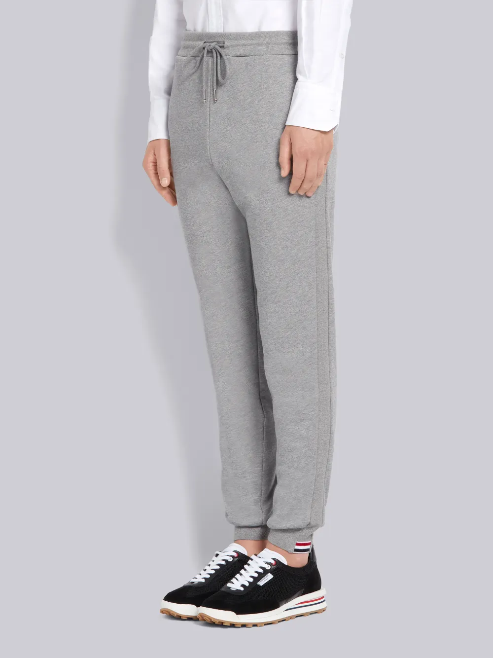 Thom Browne Tri-colour Side Stripe Track Pants In Grey