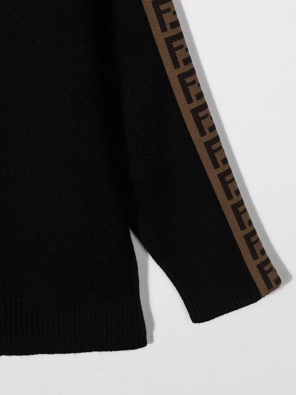Shop Fendi Ff-motif Crew-neck Jumper In Black