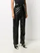 Materiel faux-leather straight trousers