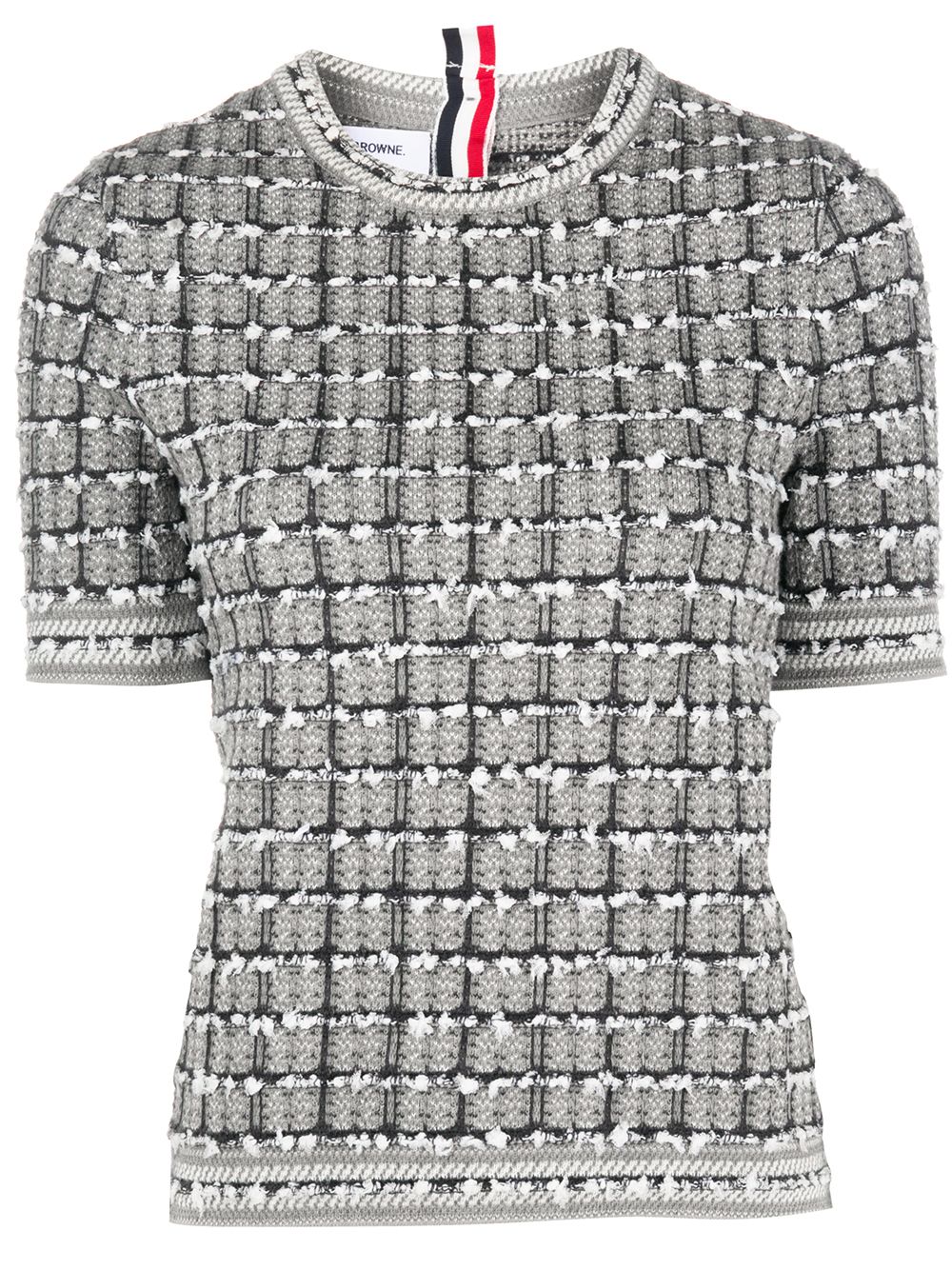 фото Thom browne жаккардовая футболка в клетку windowpane