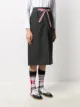 Thom Browne 2ply fresco tie waist sack skirt