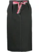 Image 1 of Thom Browne 2ply fresco tie waist sack skirt