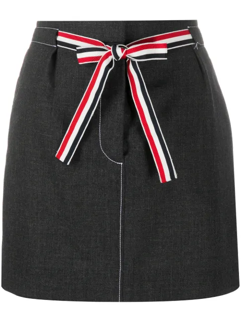 Thom Browne تنورة فضفاضة ميني برباط خصر
