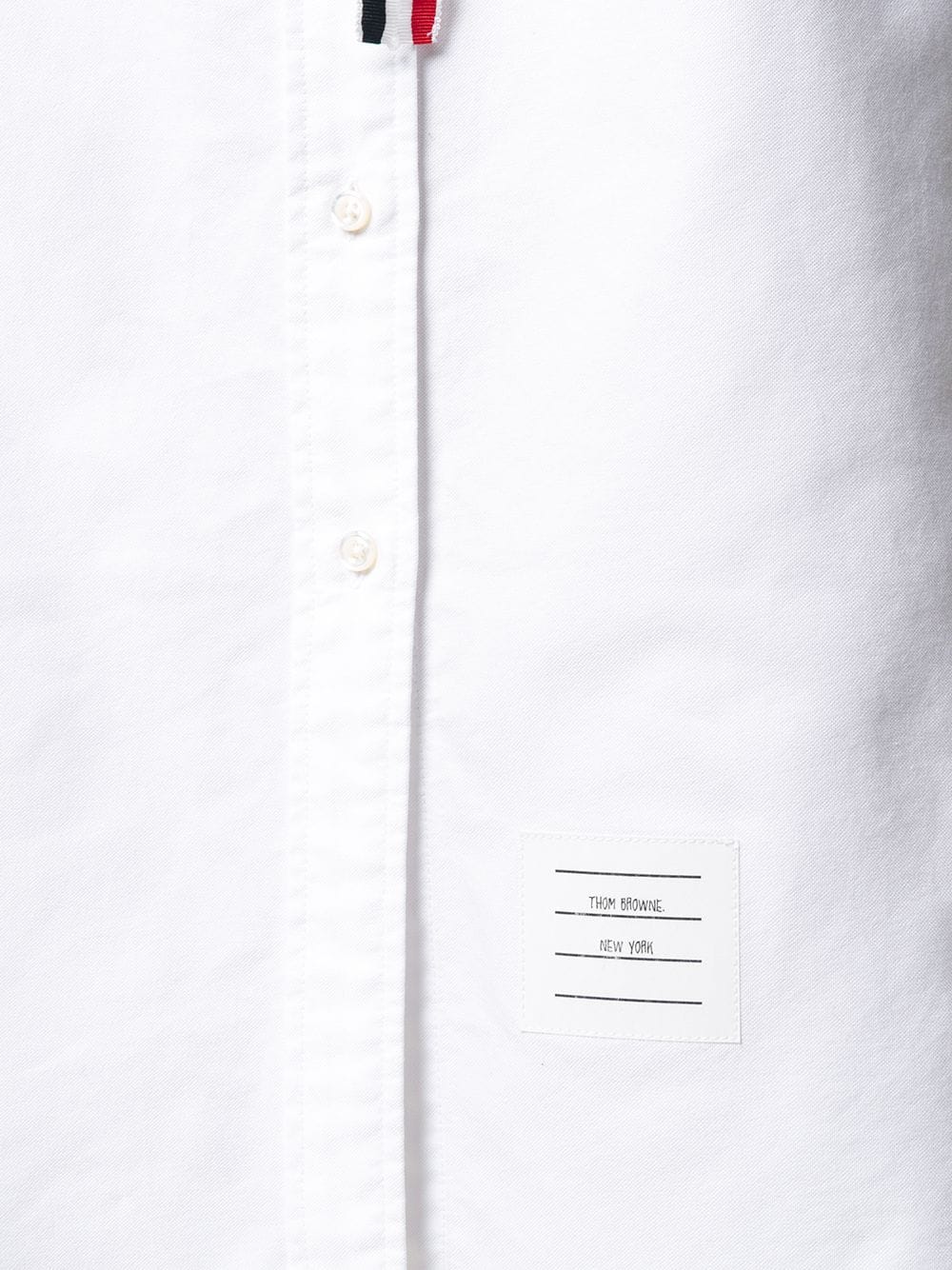 Shop Thom Browne Grosgrain Belt Oxford Shirt Dress In White