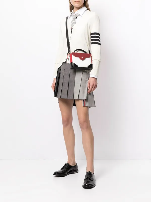 Thom Browne｜SKIRTS (MINI DROPPED BACK PLEATED SKIRT - F Thom Browne Dropped Back Mini Pleated Skirt | Grey | FARFETCH
