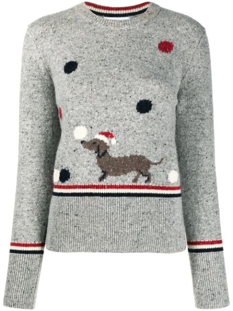 Thom Browne Holiday Hector intarsia crew neck jumper