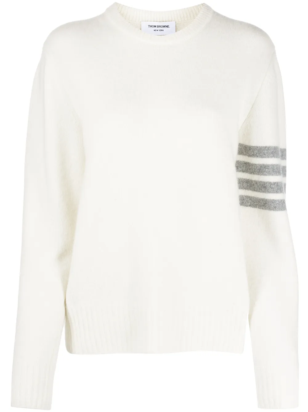 

Thom Browne 4-Bar crew neck jumper - White