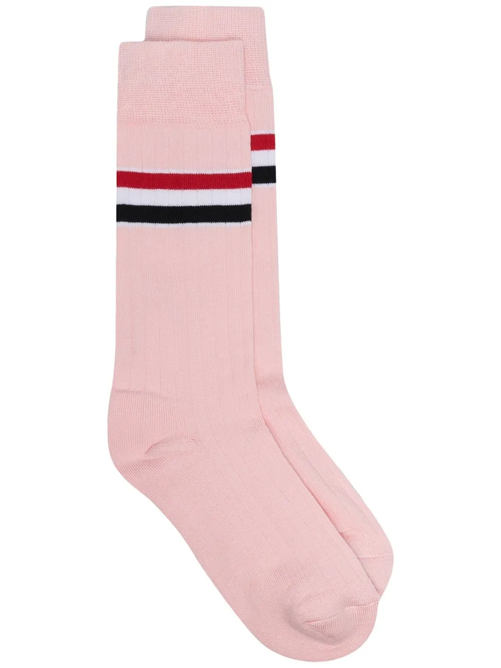 

Thom Browne calcetines a media pierna con rayas RWB - Rosado