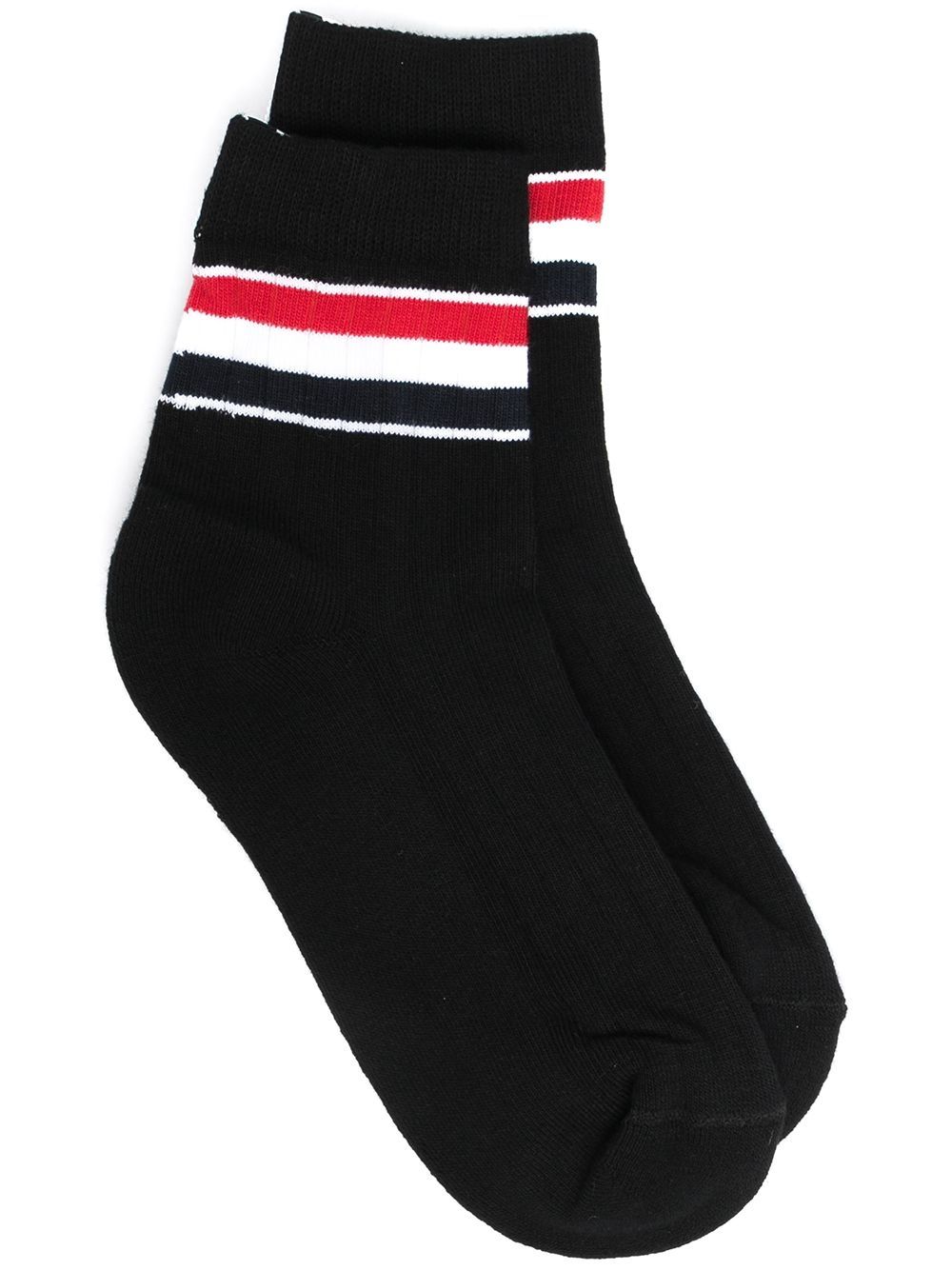 Thom Browne White RWB Stripe Athletic Socks Thom Browne