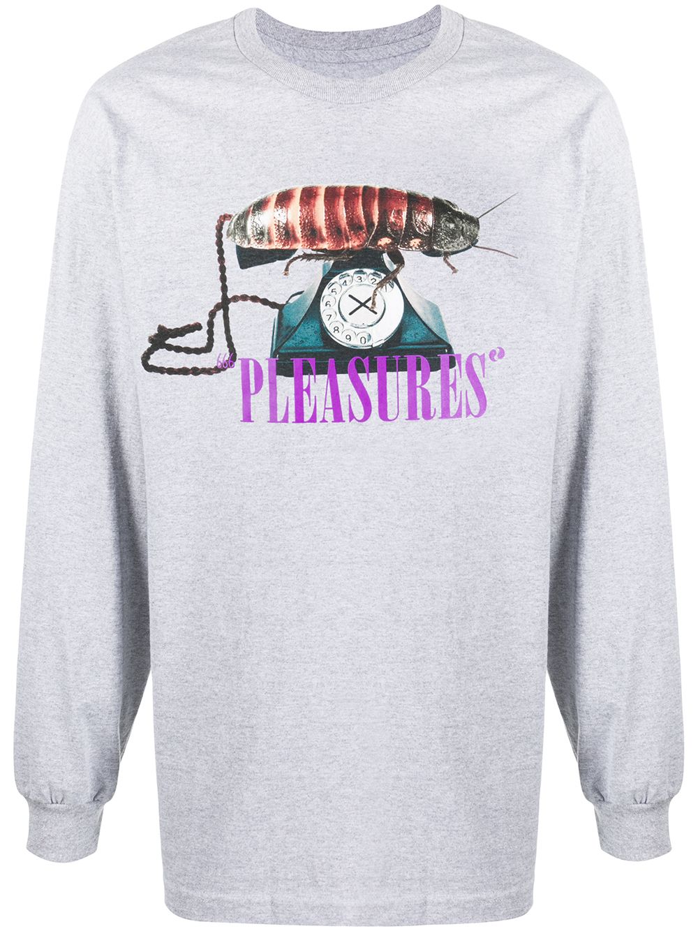 фото Pleasures logo print long-sleeved t-shirt