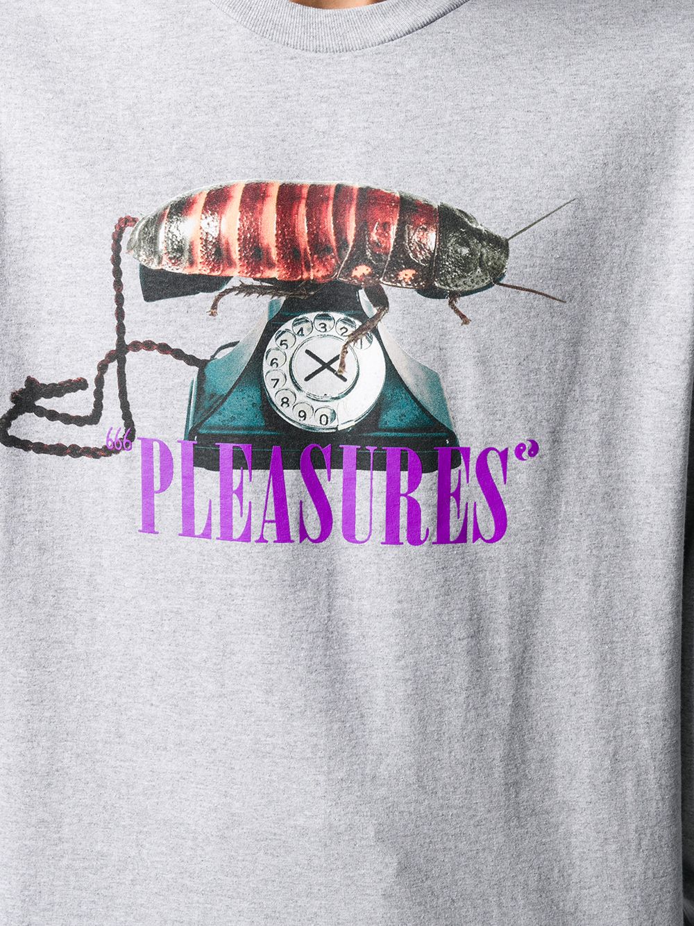 фото Pleasures logo print long-sleeved t-shirt