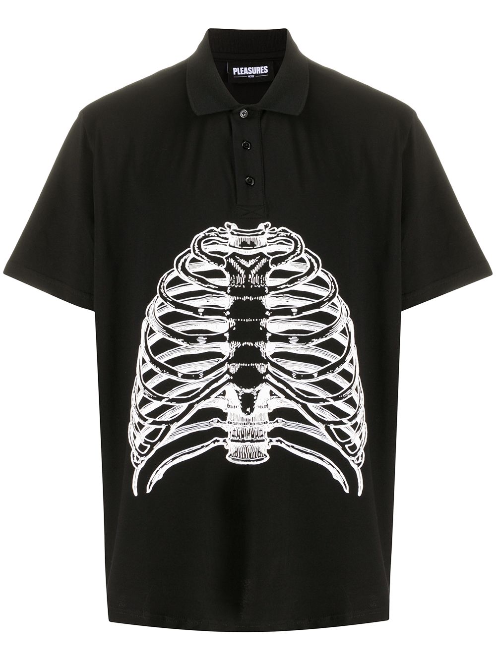 фото Pleasures ribcage print polo shirt