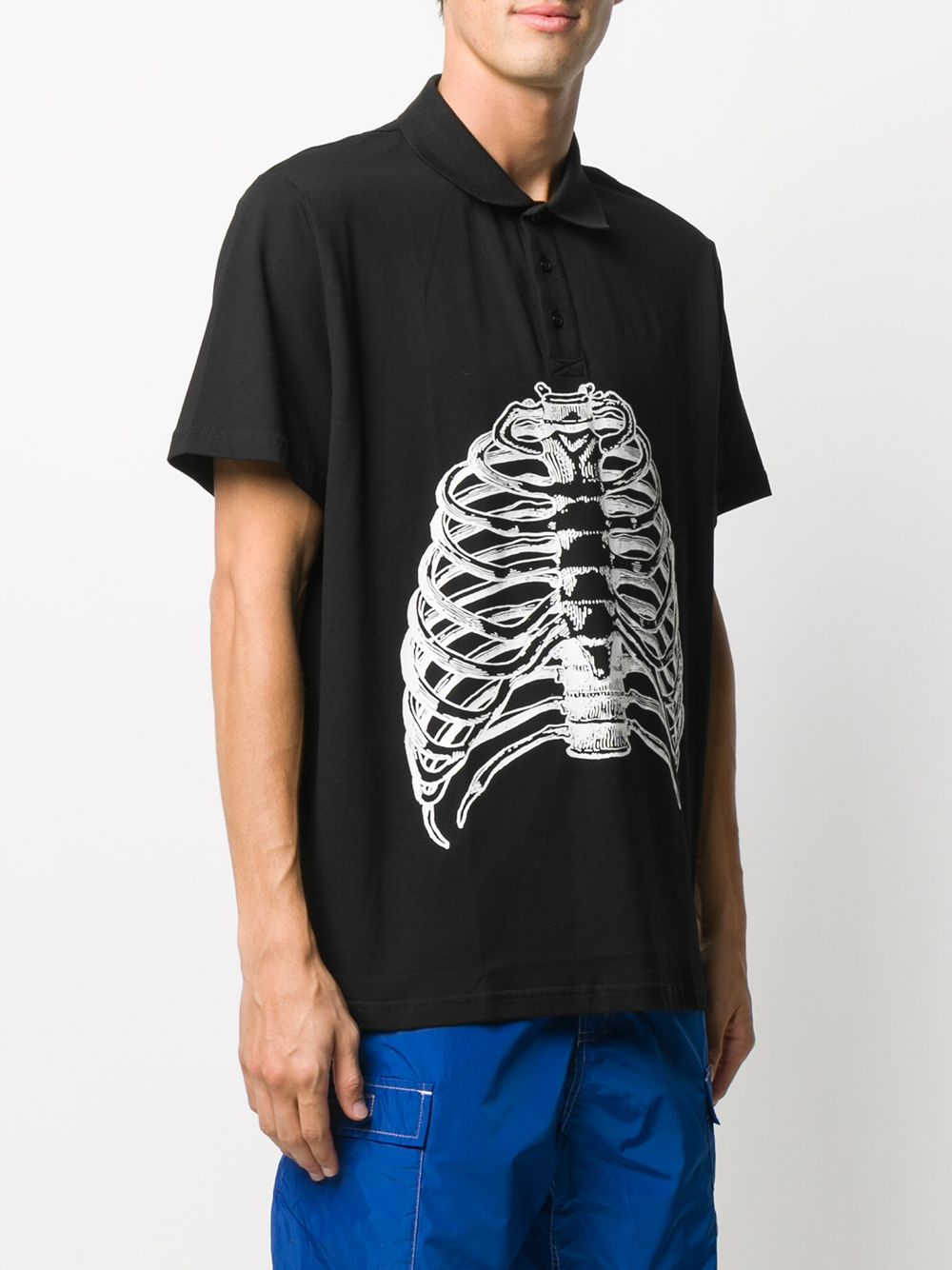 фото Pleasures ribcage print polo shirt