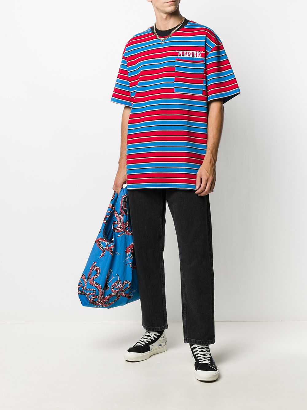 фото Pleasures oversized stripe t-shirt