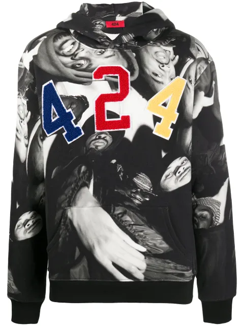 424 x Wu Tang photo-print hoodie