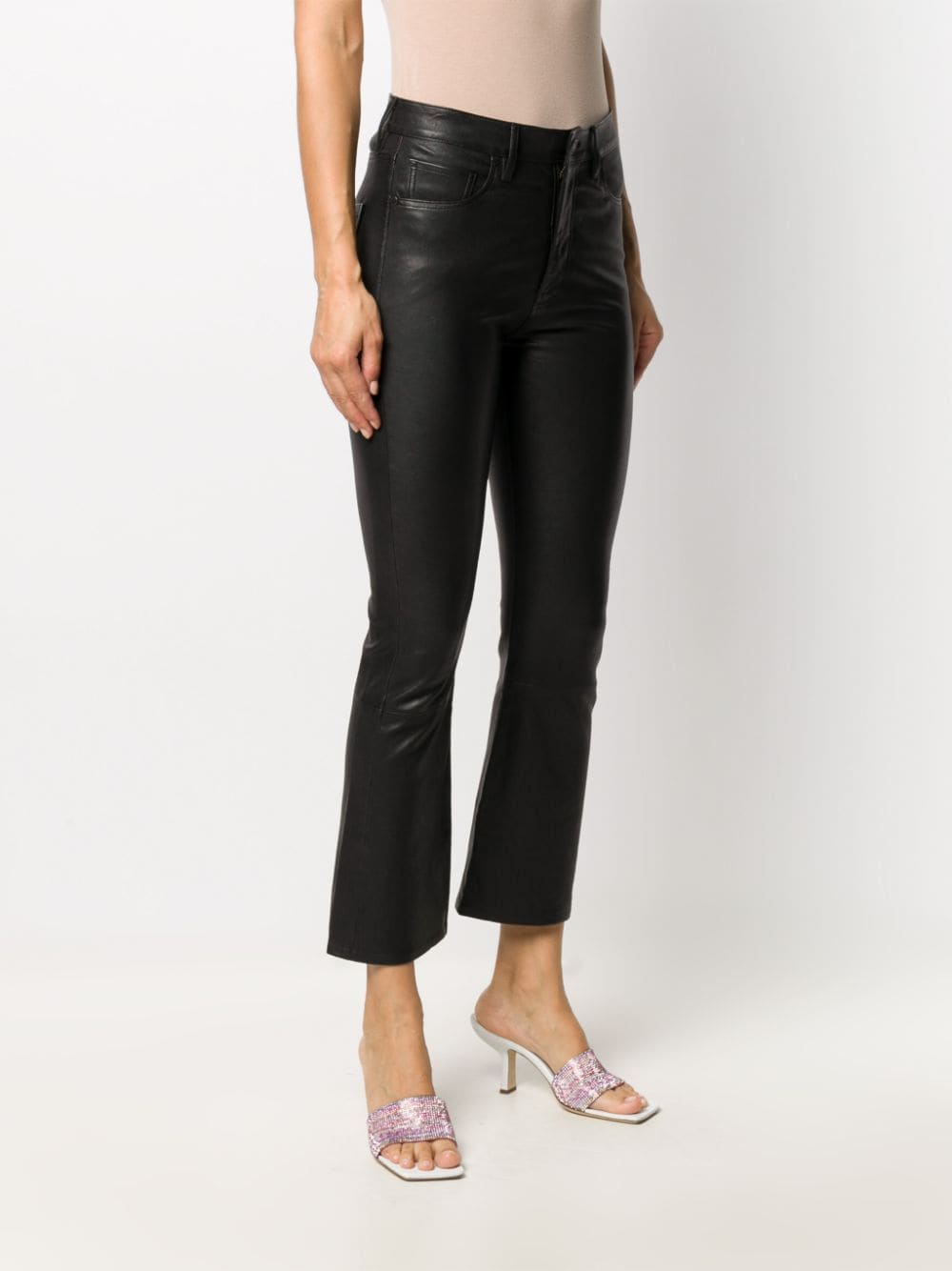 Shop Citizens Of Humanity Faux-leather Trousers In Black