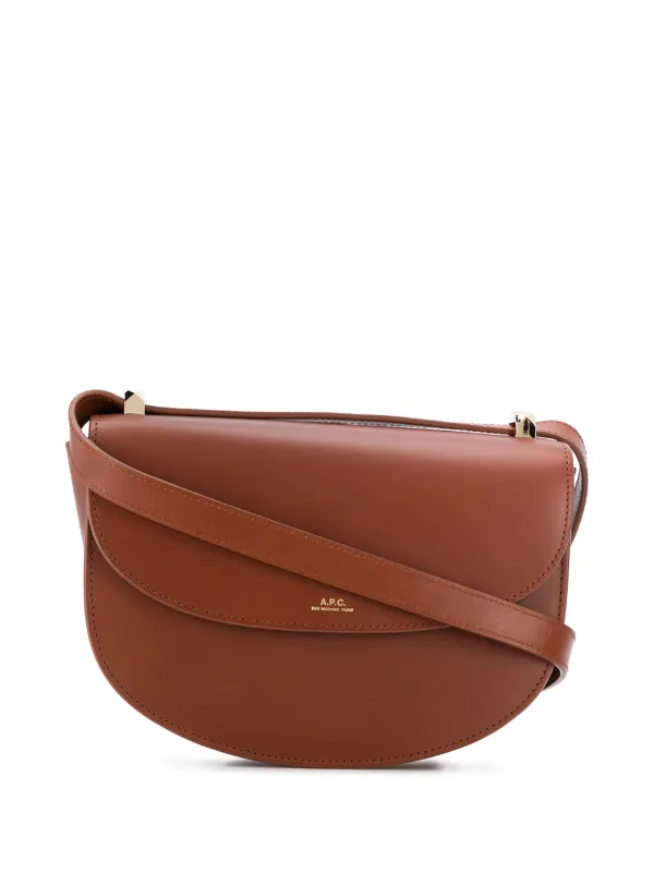 Geneve Leather Shoulder Bag in Brown - A P C