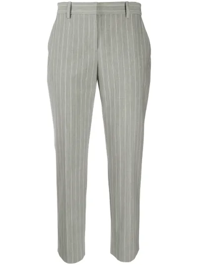 tailored cropped pinstripe trousers 